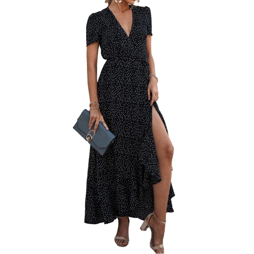 Pretty Garden Boutique Wrap Maxi Dress